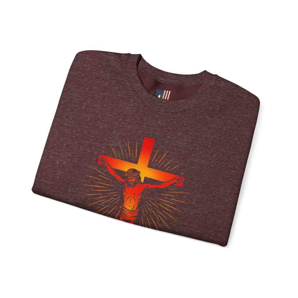 Unashamed Sweatshirt – Romans 1:16 Crucifixion Christian Sweatshirt for Bold Unwavering Faith Printify