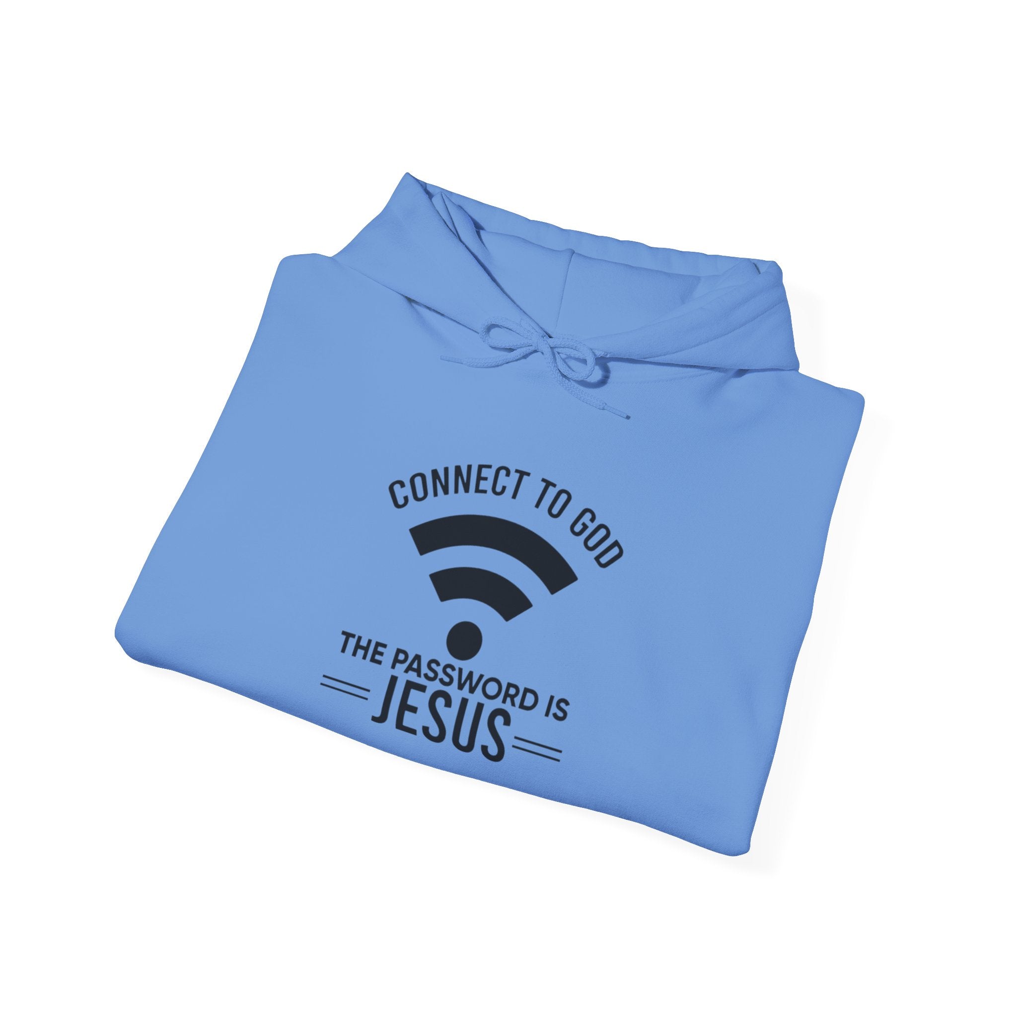 Connect to God Hoodie - WIFI Password is Jesus - Funny Christian Faith Hoodie Printify