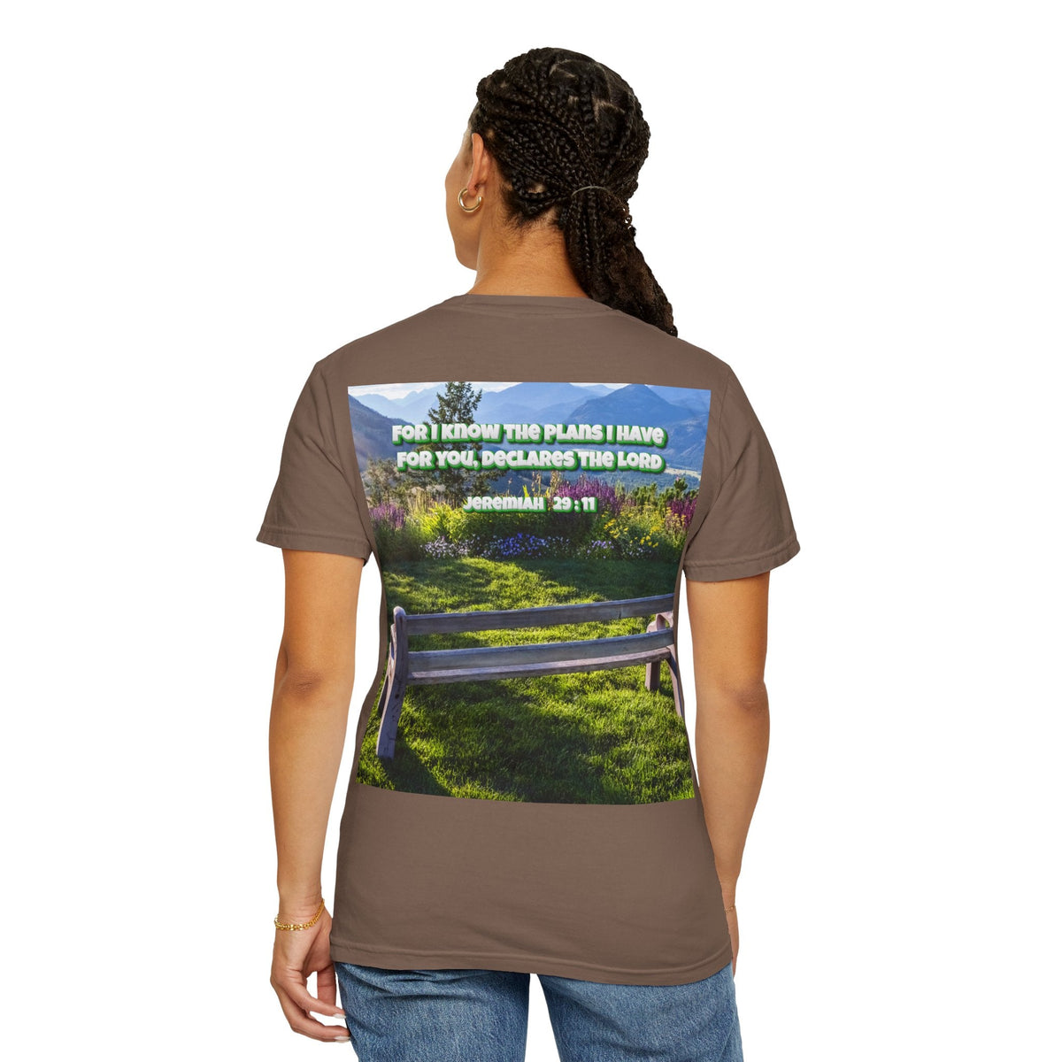 Bible Verse Unisex Garment-Dyed T-shirt  - Jeremiah 29 : 11 Printify