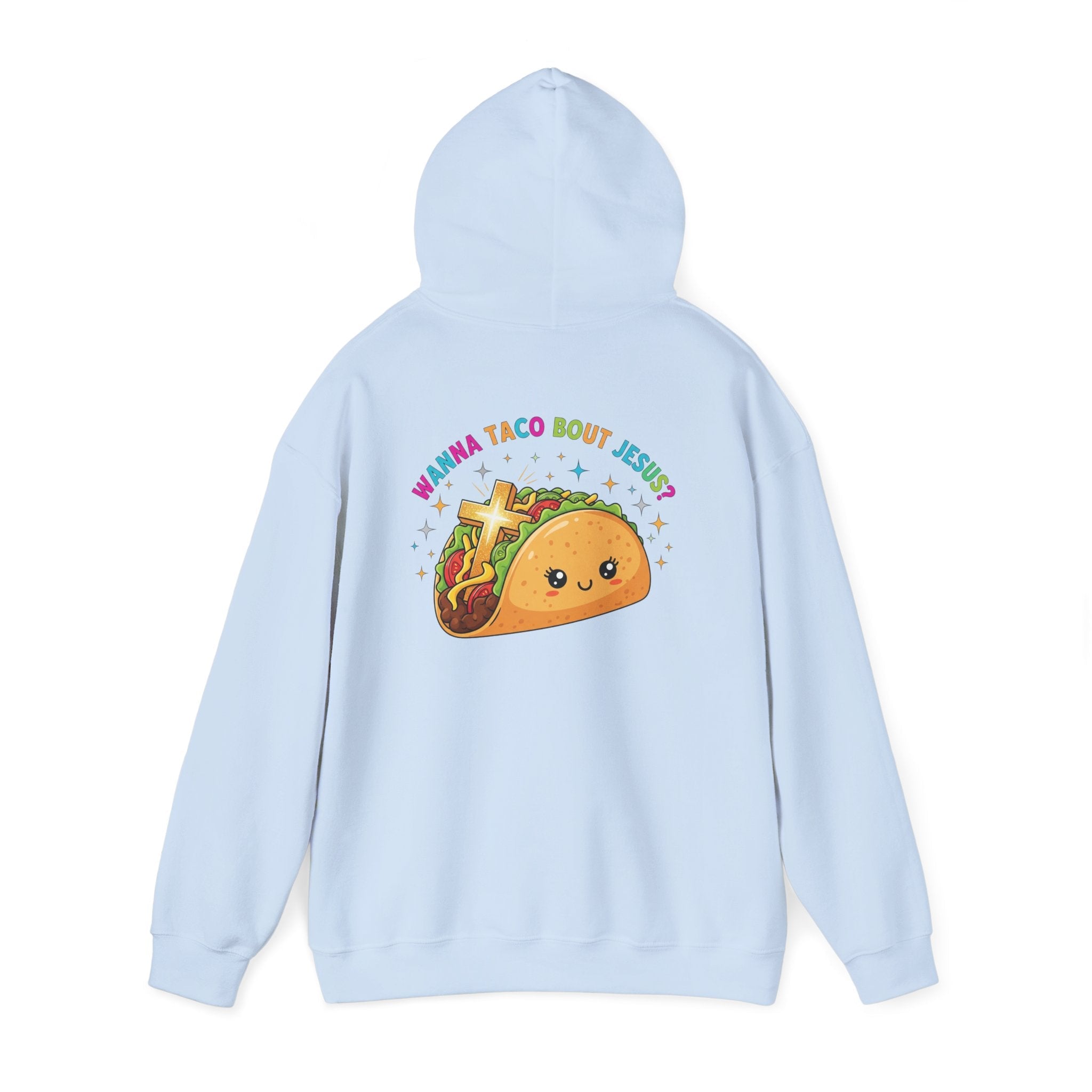 Wanna Taco 'Bout Hoodie – Cozy Christian Pun Hoodie for Faith & Fun Printify