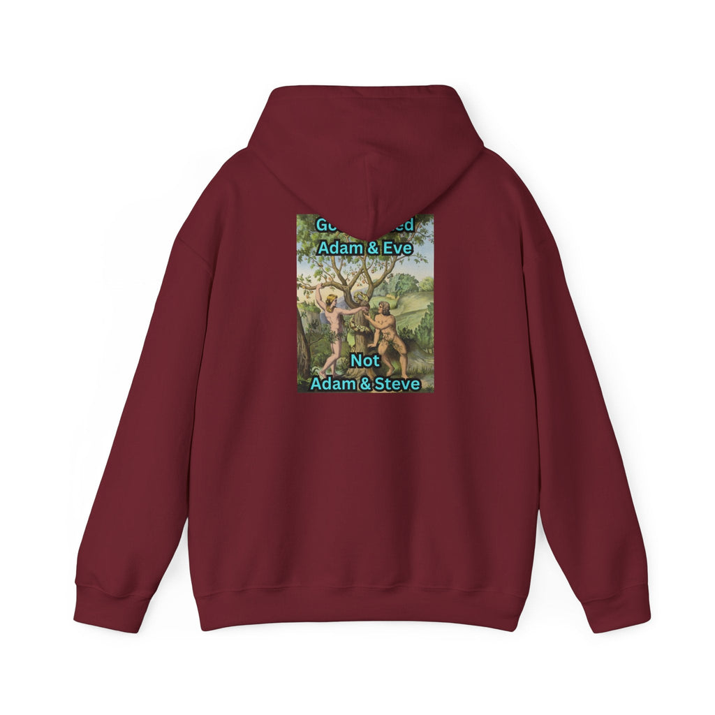 God Created Adam and Eve Hoodie – Biblical Truth Christian Hoodie for Unshakable Faith Printify