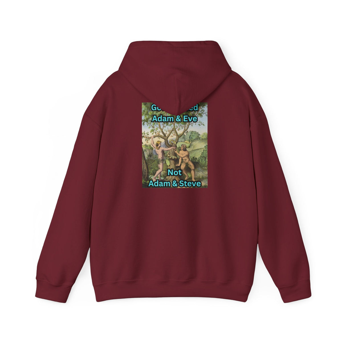 God Created Adam and Eve Hoodie – Biblical Truth Christian Hoodie for Unshakable Faith Printify