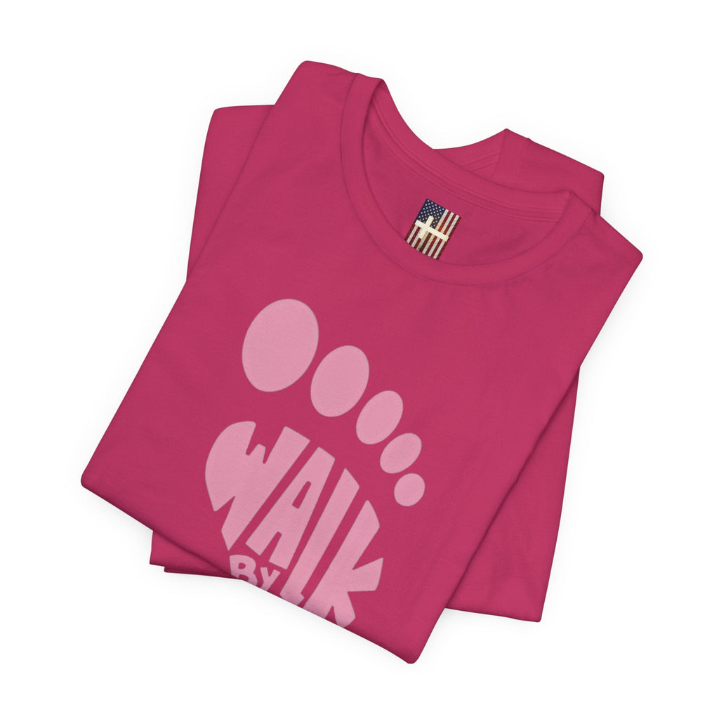 Walk By Faith Footprint T-Shirt Printify