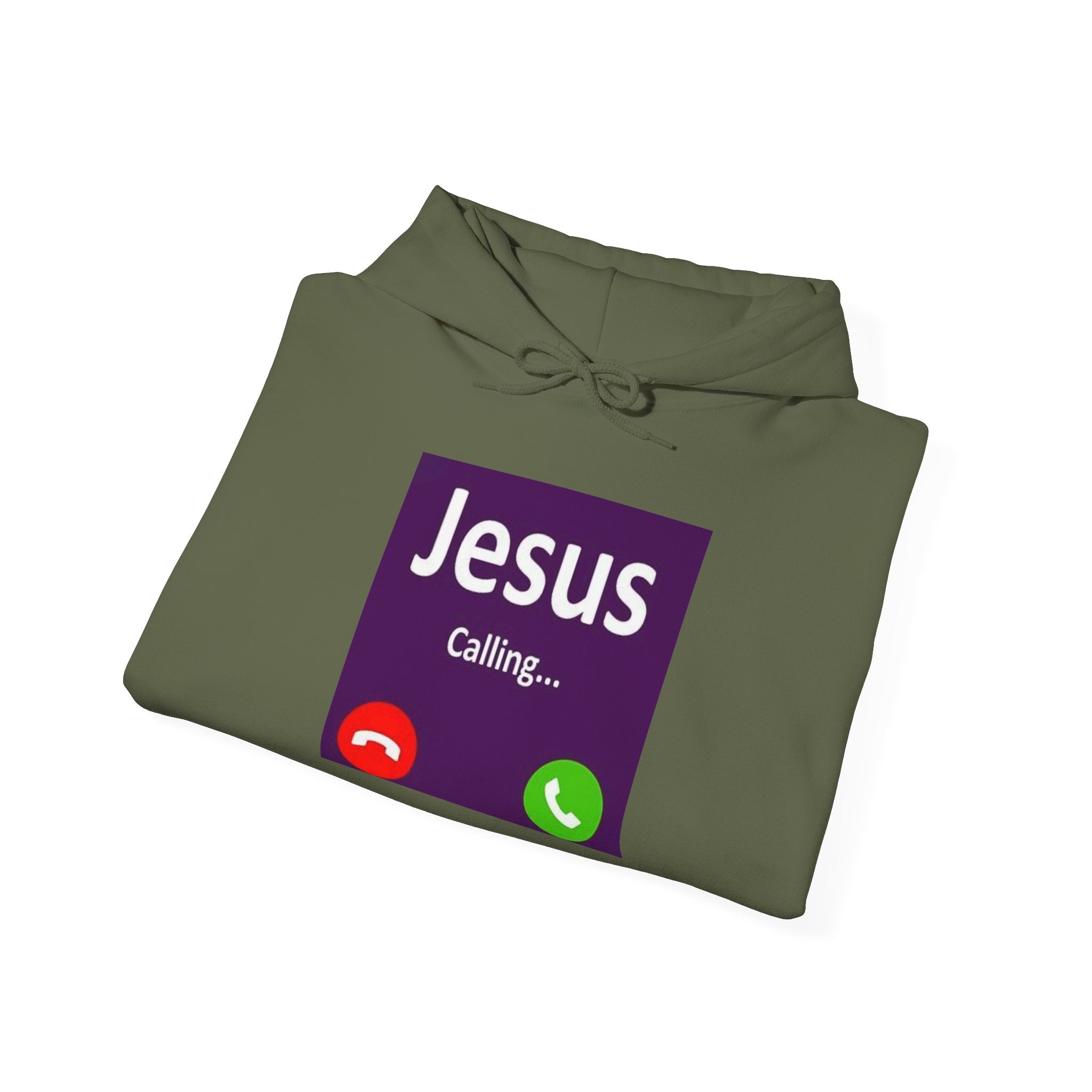 Jesus Calling Hoodie – Funny Cell Phone Screen Christian Sweatshirt for Divine Connection & Faith Humor Printify