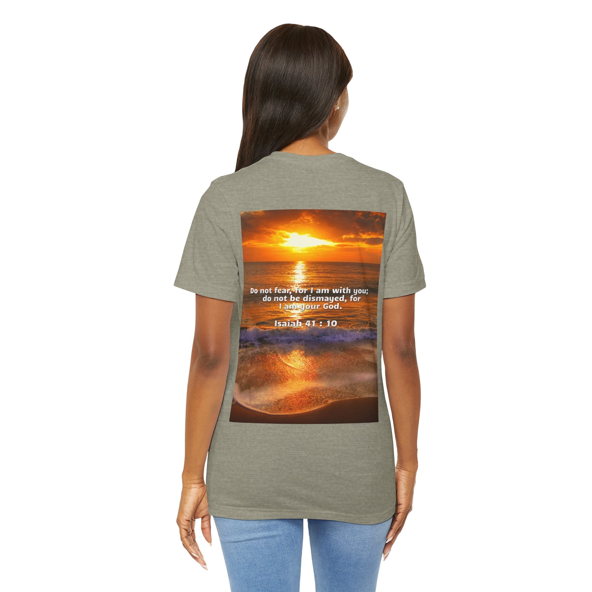 Bible Verse Unisex - Isaiah 41 : 10 Jersey Short Sleeve Tee Printify