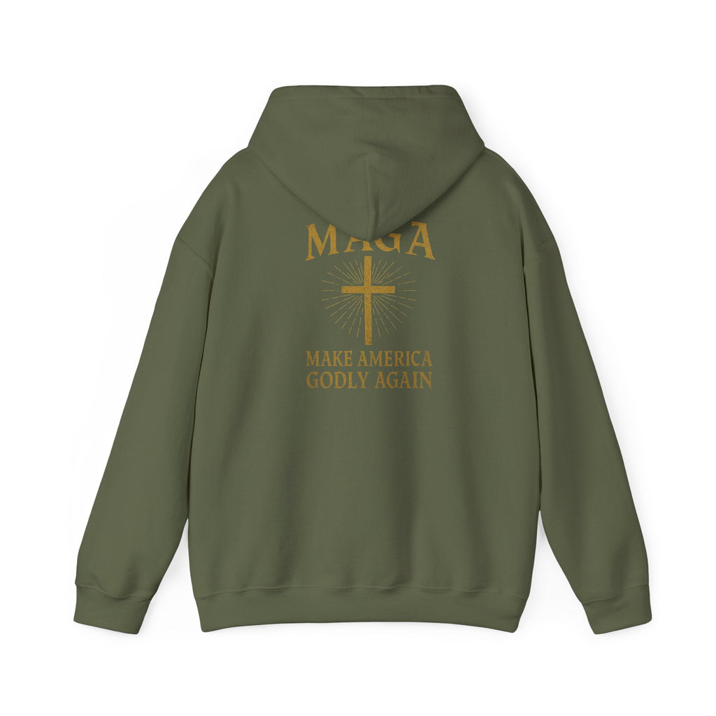 Make America Godly Again Hoodie – MAGA Christian Patriotic Sweatshirt for Biblical Values & Freedom Printify