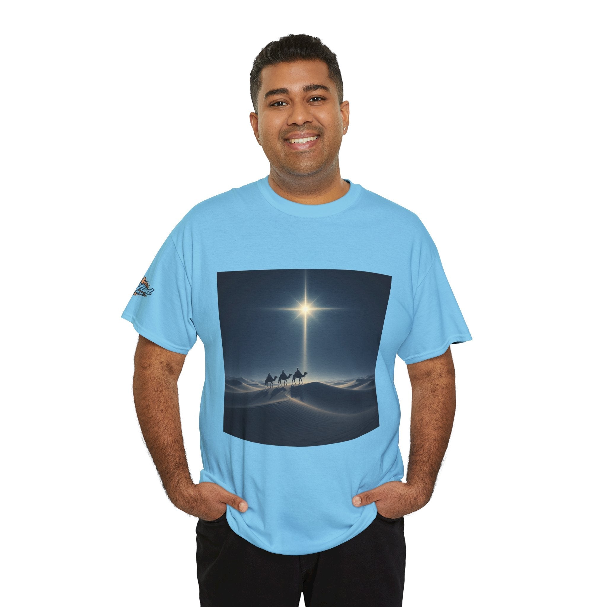 3 Wise Men T-shirt – Magi Camels Nativity Journey Christian Christmas T-shirt for Epiphany Faith & Holy Night Printify