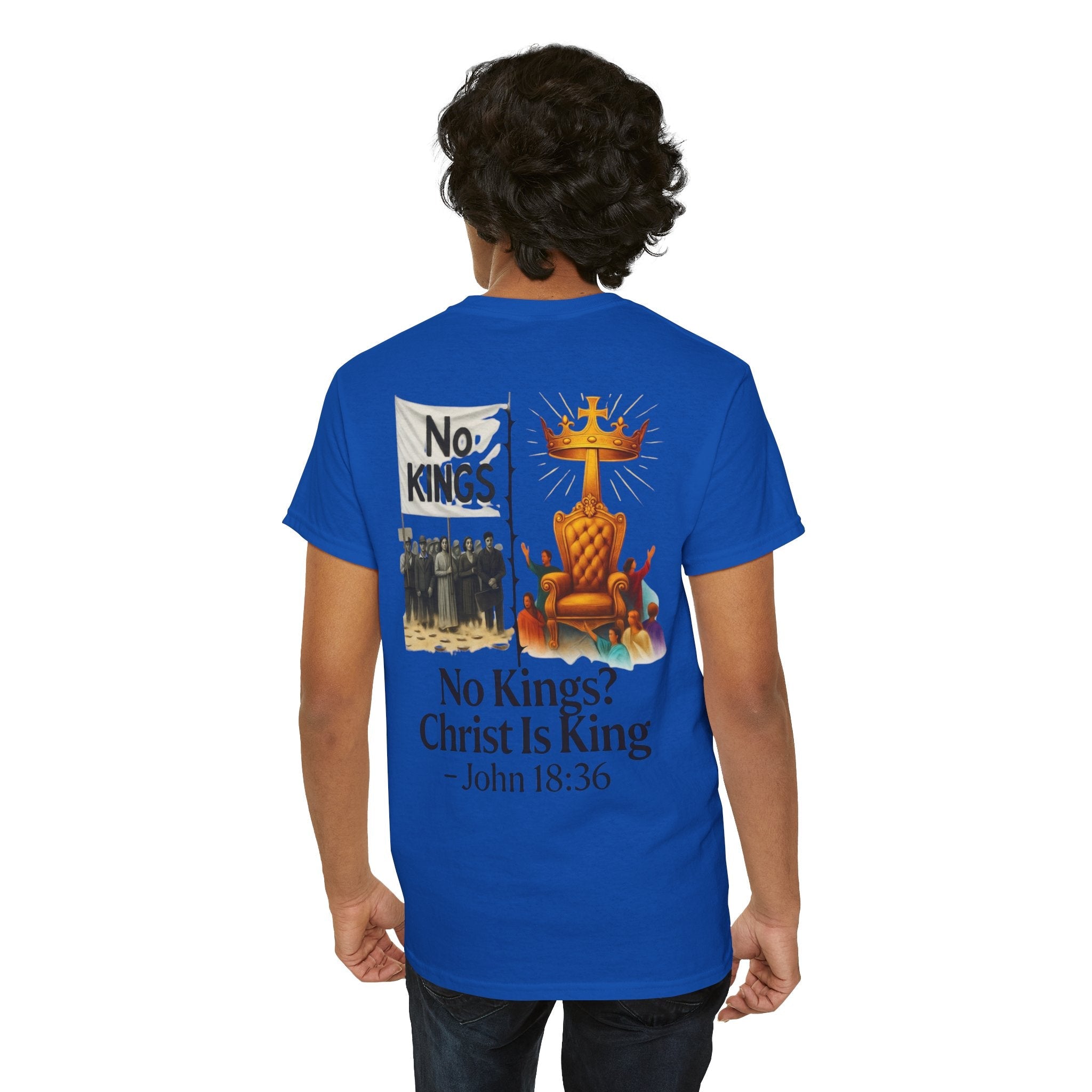 No Kings? Christ is King T-Shirt – Bold Christian Faith Tee for Devoted Believers Printify