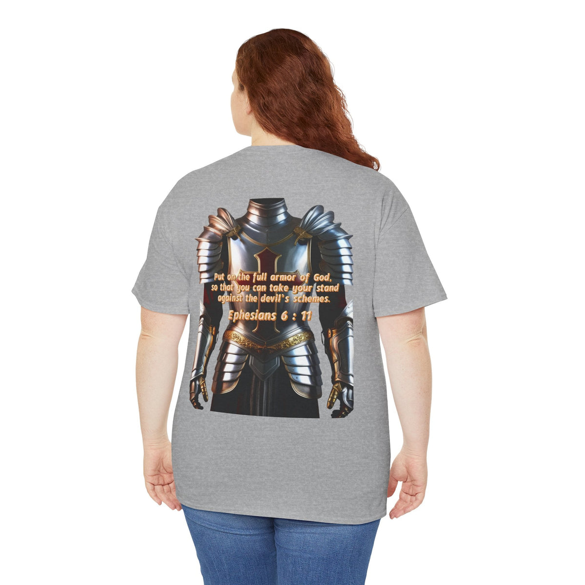 Religious Graphic Armor Of God Design - Unisex Heavy Cotton Tee Printify