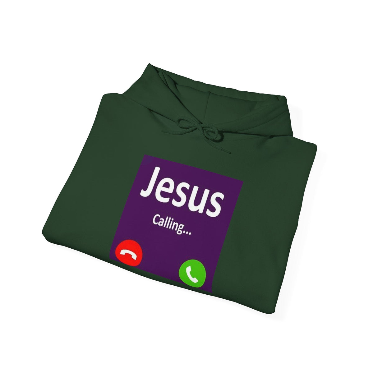 Jesus Calling Hoodie – Funny Cell Phone Screen Christian Sweatshirt for Divine Connection & Faith Humor Printify