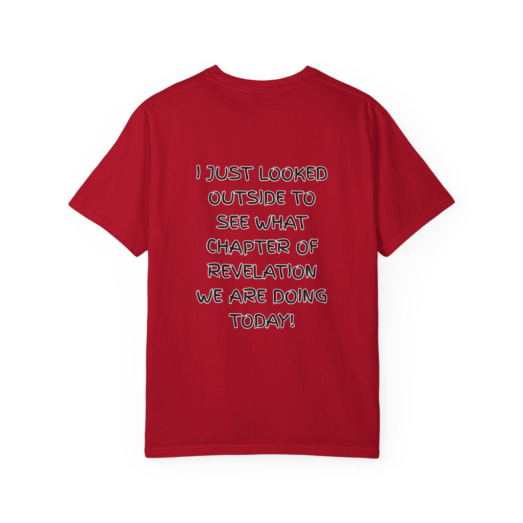 What Chapter of Revelation T-shirt – I Looked Outside My Window Christian T-shirt for End Times Humor & Faith Printify