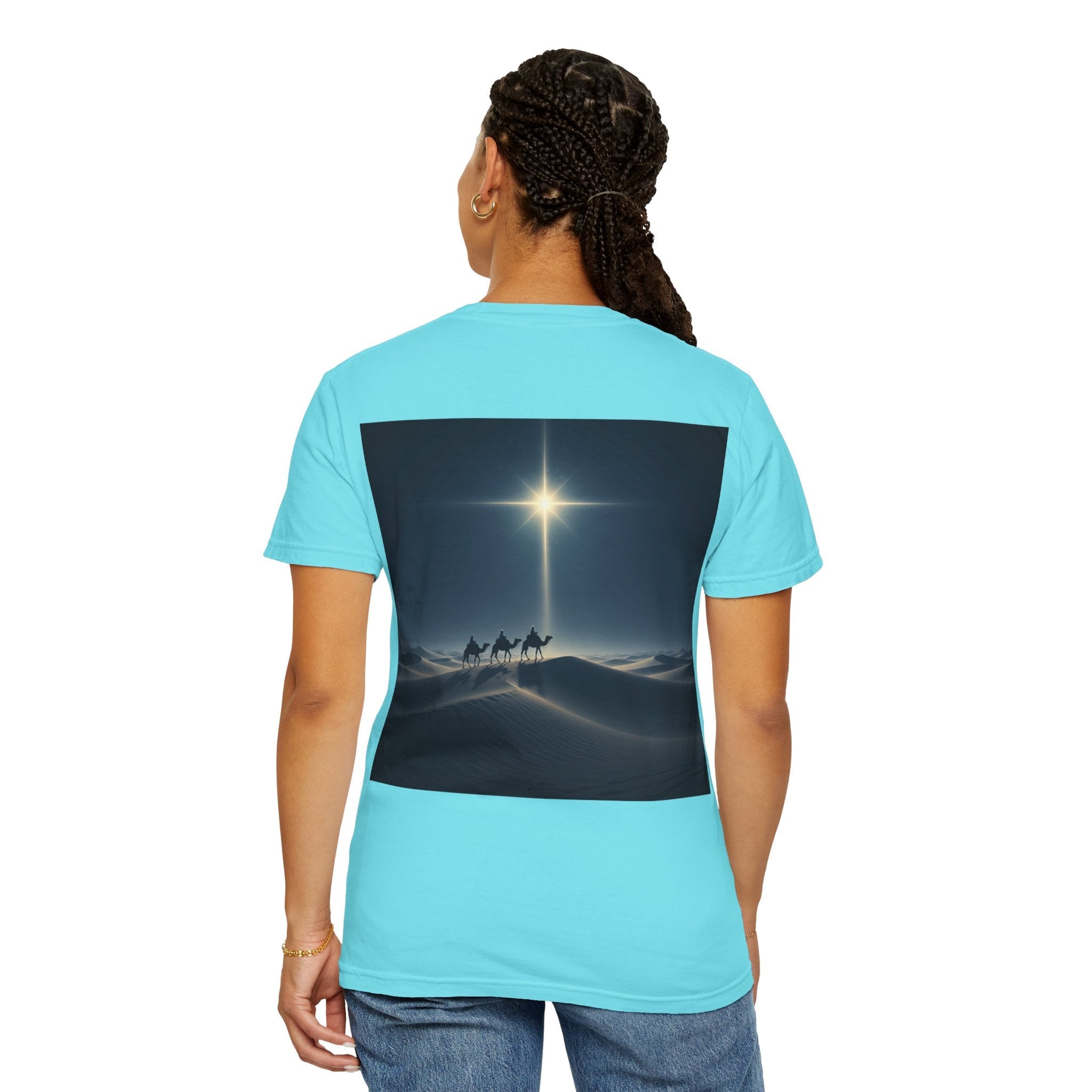 3 Wise Men T-shirt – Magi Camels Nativity Journey Christian Christmas T-shirt for Epiphany Faith & Holy Night Printify