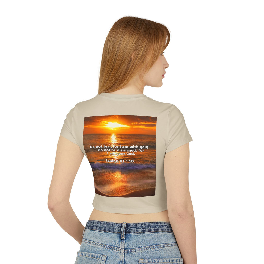 Women's Baby Tee - Isaiah 41:10 Bible Verse Religious Design Printify