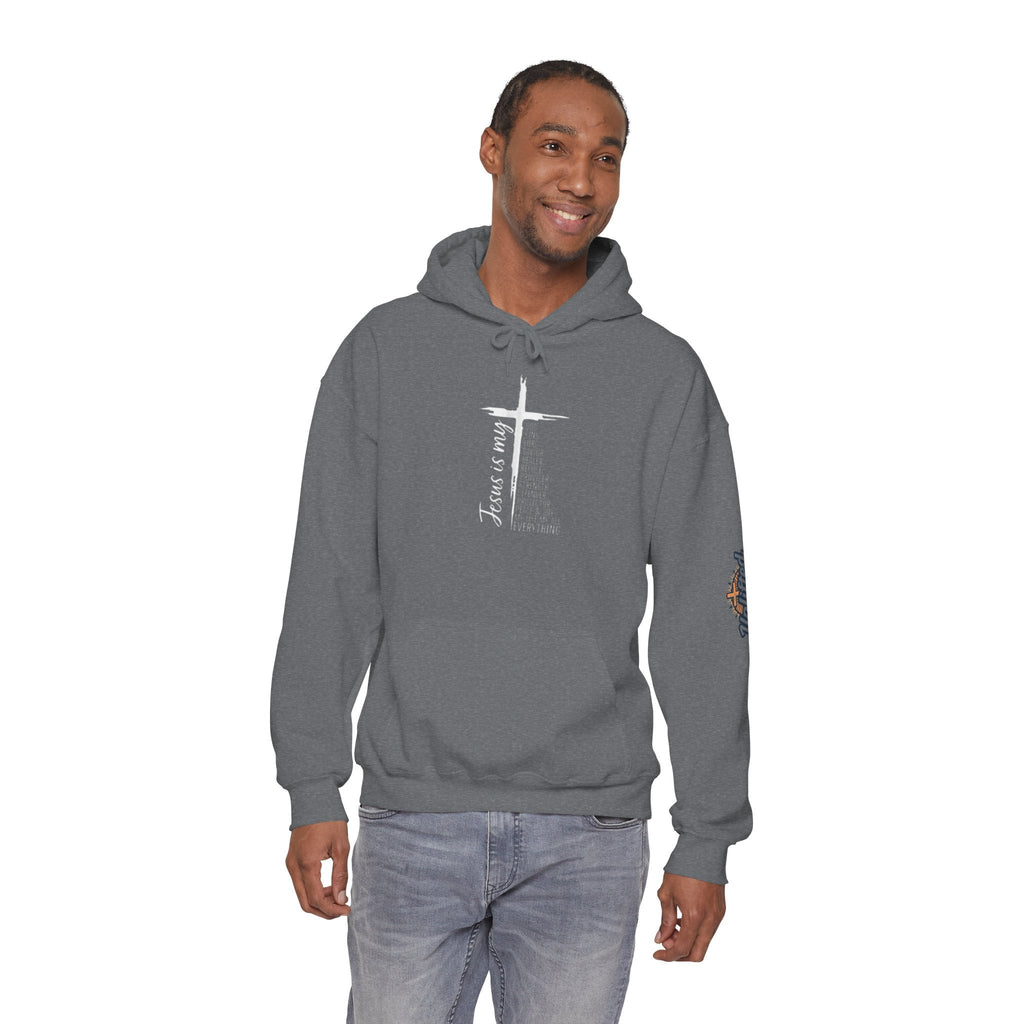 Jesus Is My Everything Hoodie – Cross List God King Lord Savior Christian Sweatshirt for Total Surrender Faith Printify