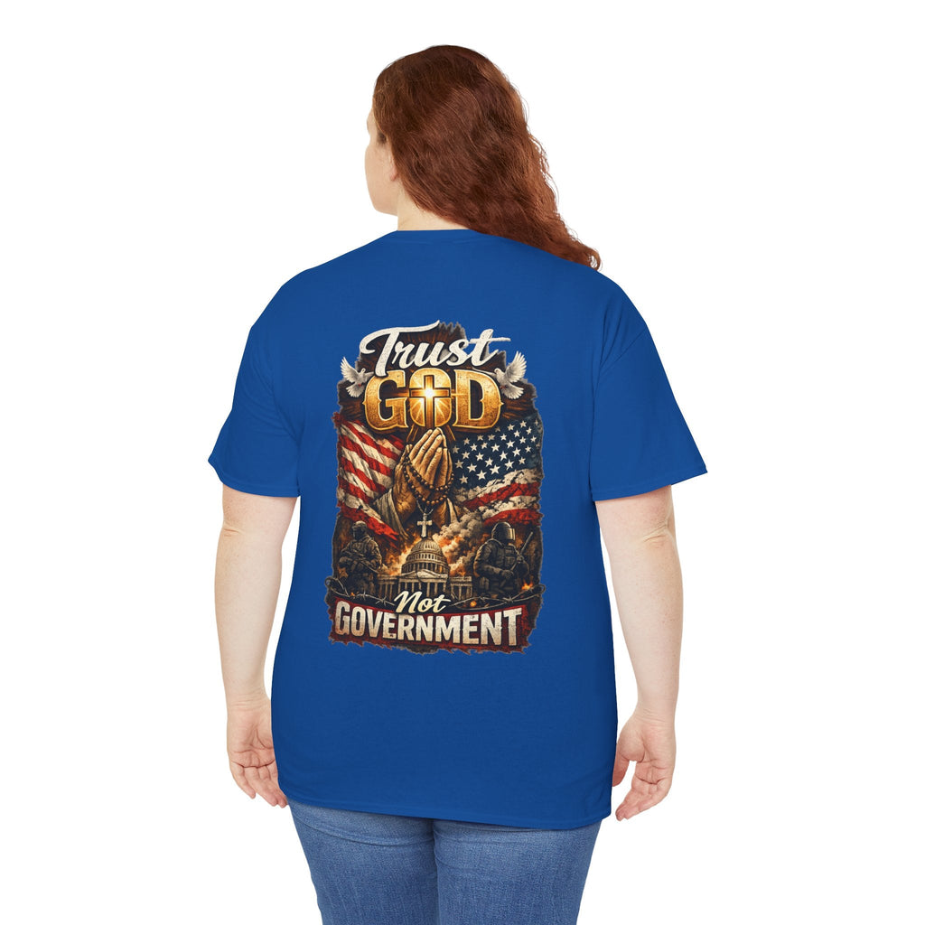 Trust God Not Government T-Shirt — Vintage Patriotic Christian Tee Printify