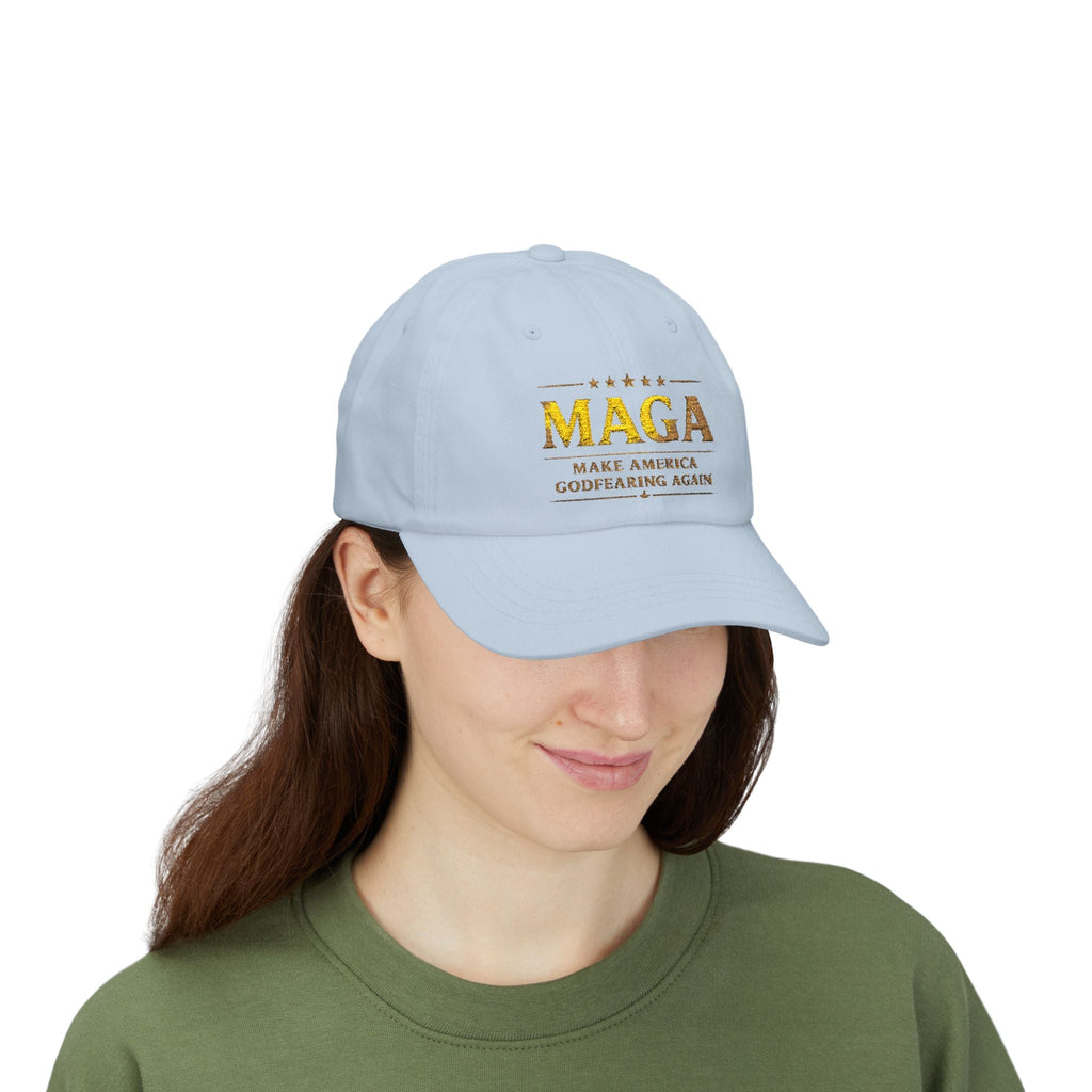 Dad Cap — "MAGA: Make America Godfearing Again" Embroidered Hat Printify