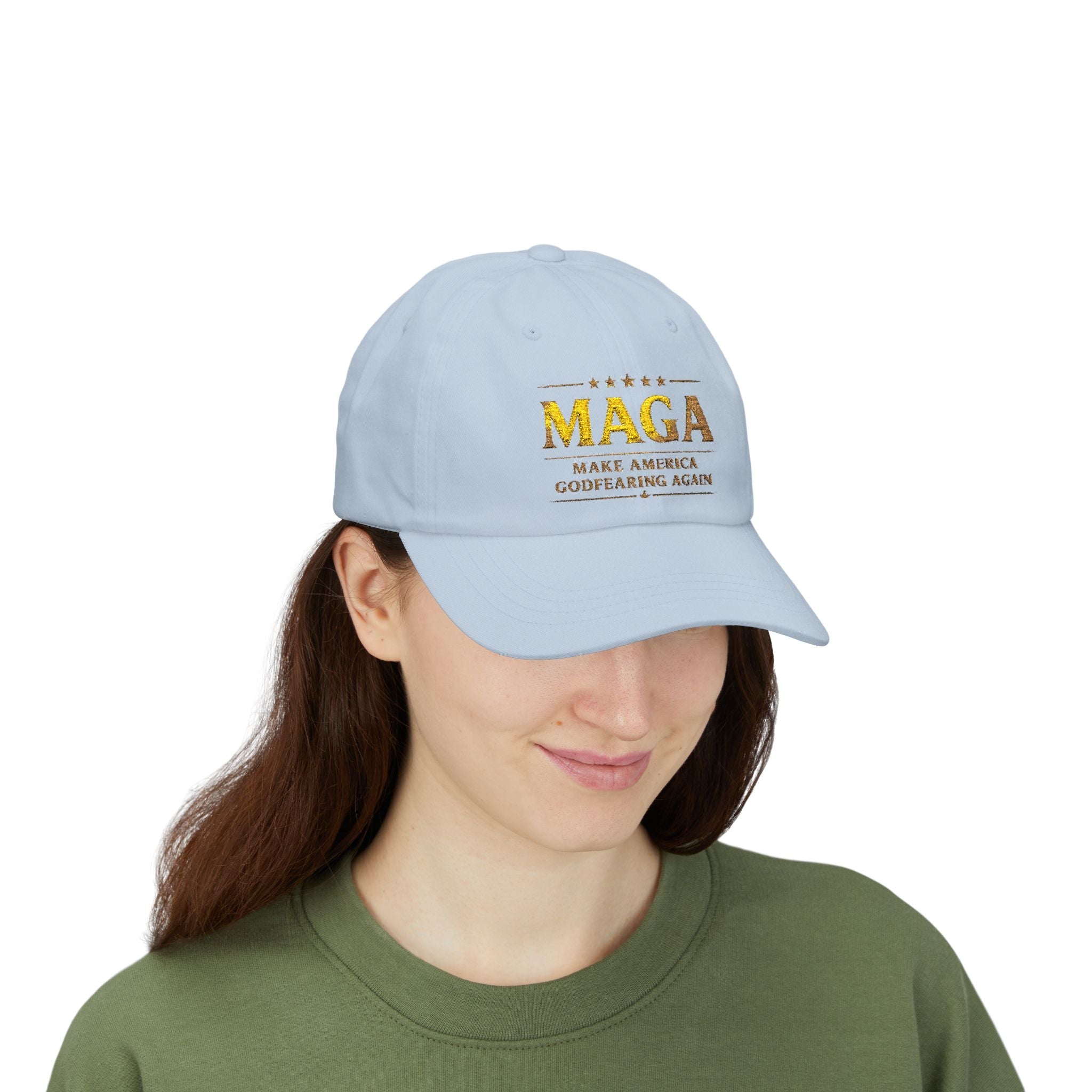 Dad Cap — "MAGA: Make America Godfearing Again" Embroidered Hat Printify