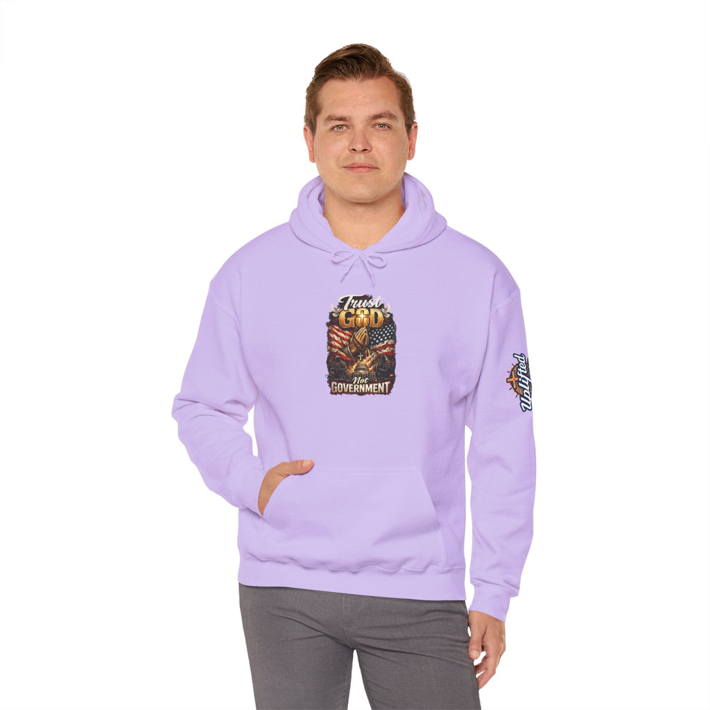 Trust God Not Government Hoodie — Vintage Patriotic Christian Hoodie Printify