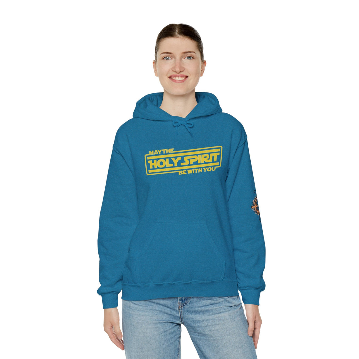 May the Holy Spirit Be With You Hoodie - Christian Star Wars Parody Hoodie Printify