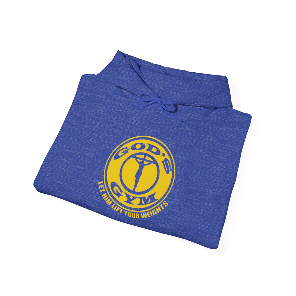 God's Gym Hoodie — "Let Him Lift Your Weights" Christian Fitness Hoodie Printify