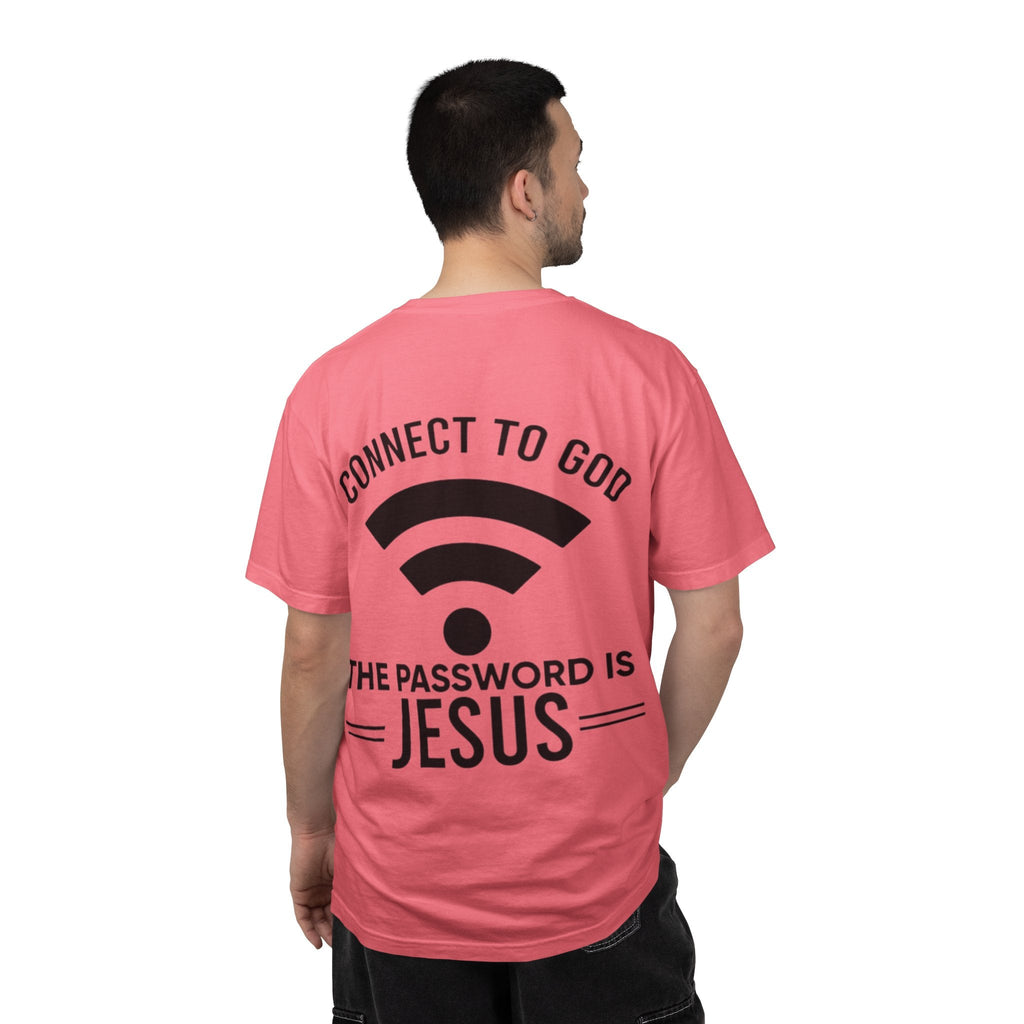 Connect to God T-shirt - WIFI Password is Jesus - Funny Christian Faith T-shirt Printify