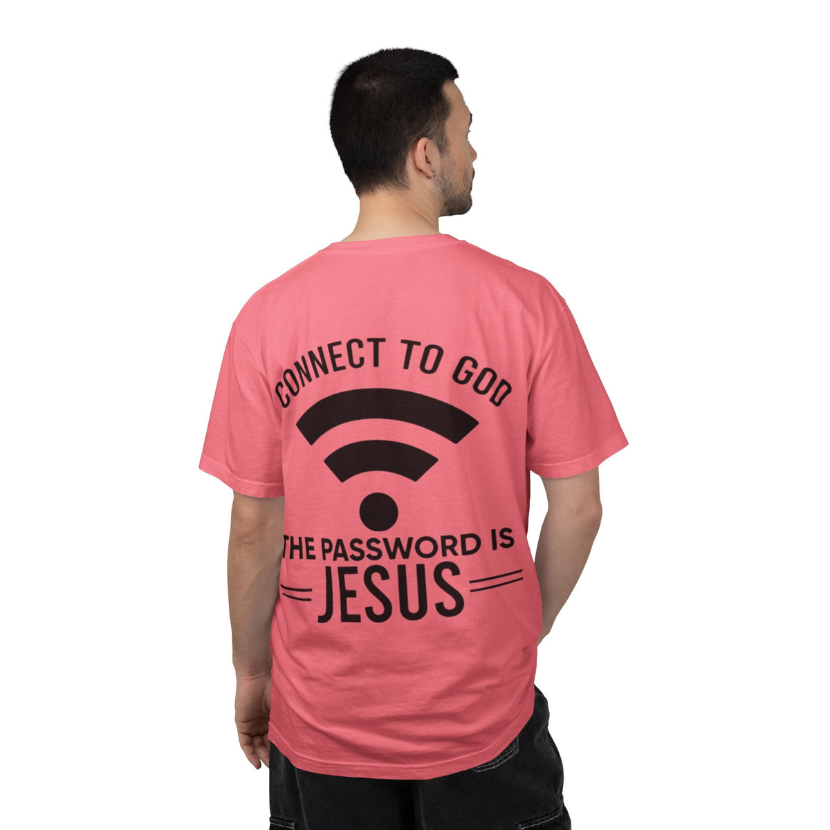 Connect to God T-shirt - WIFI Password is Jesus - Funny Christian Faith T-shirt Printify