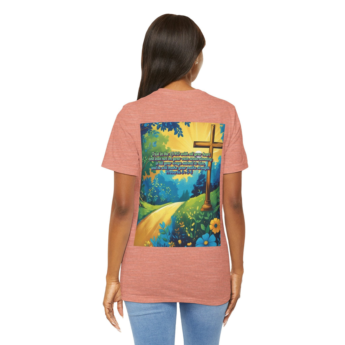 Trust in The Lord Proverbs 3:5-6 Biblical Design Unisex Jersey Short Sleeve Tee Printify
