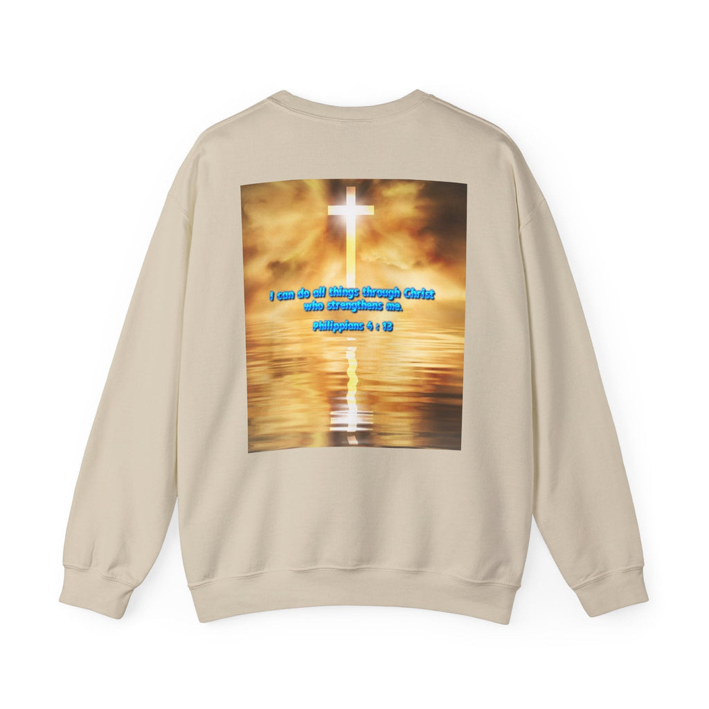 Bible Verse Heavy Blend™ Crewneck Sweatshirt Unisex  - Philippians 4 : 13 Printify