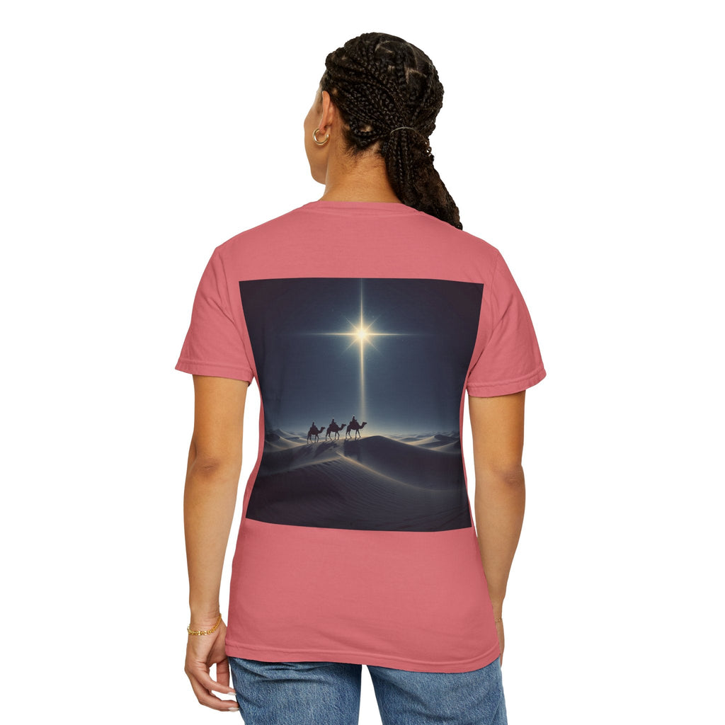 3 Wise Men T-shirt – Magi Camels Nativity Journey Christian Christmas T-shirt for Epiphany Faith & Holy Night Printify