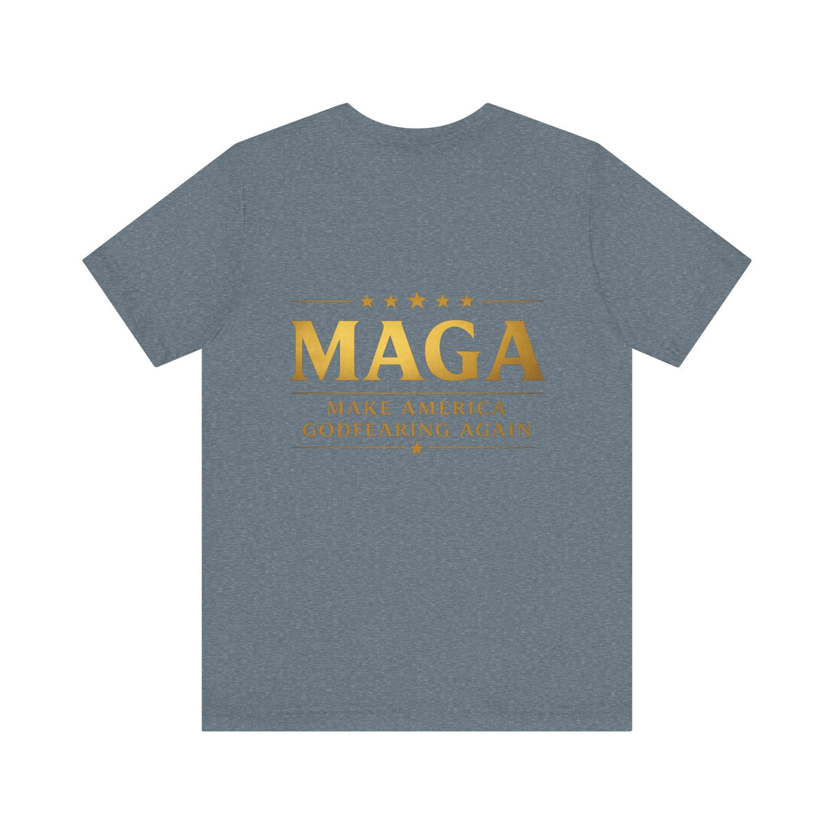 MAGA Gold Letter T-Shirt — "Make America Great Again" Printify