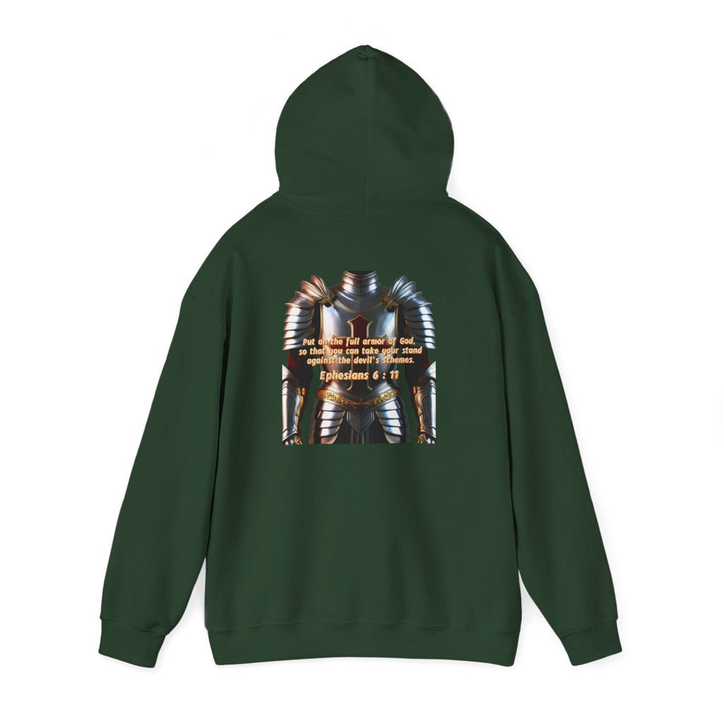 Religious Graphic Armor Of God Design - Unisex Heavy Blend™ Hooded Sweatshirt Printify