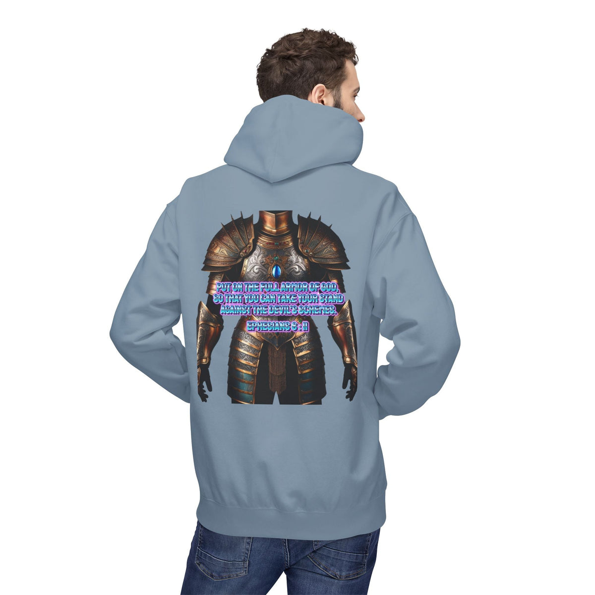 Hoodie - Ephesians 6:11 Bible Verse Religious Design Printify