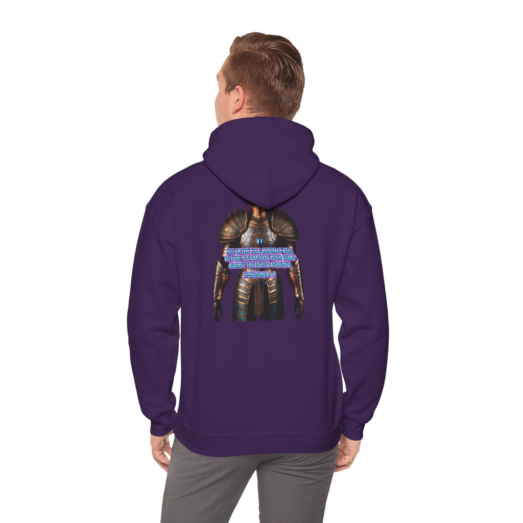 Religious Graphic Armor Of God Design - Unisex Heavy Blend™ Hooded Sweatshirt Printify