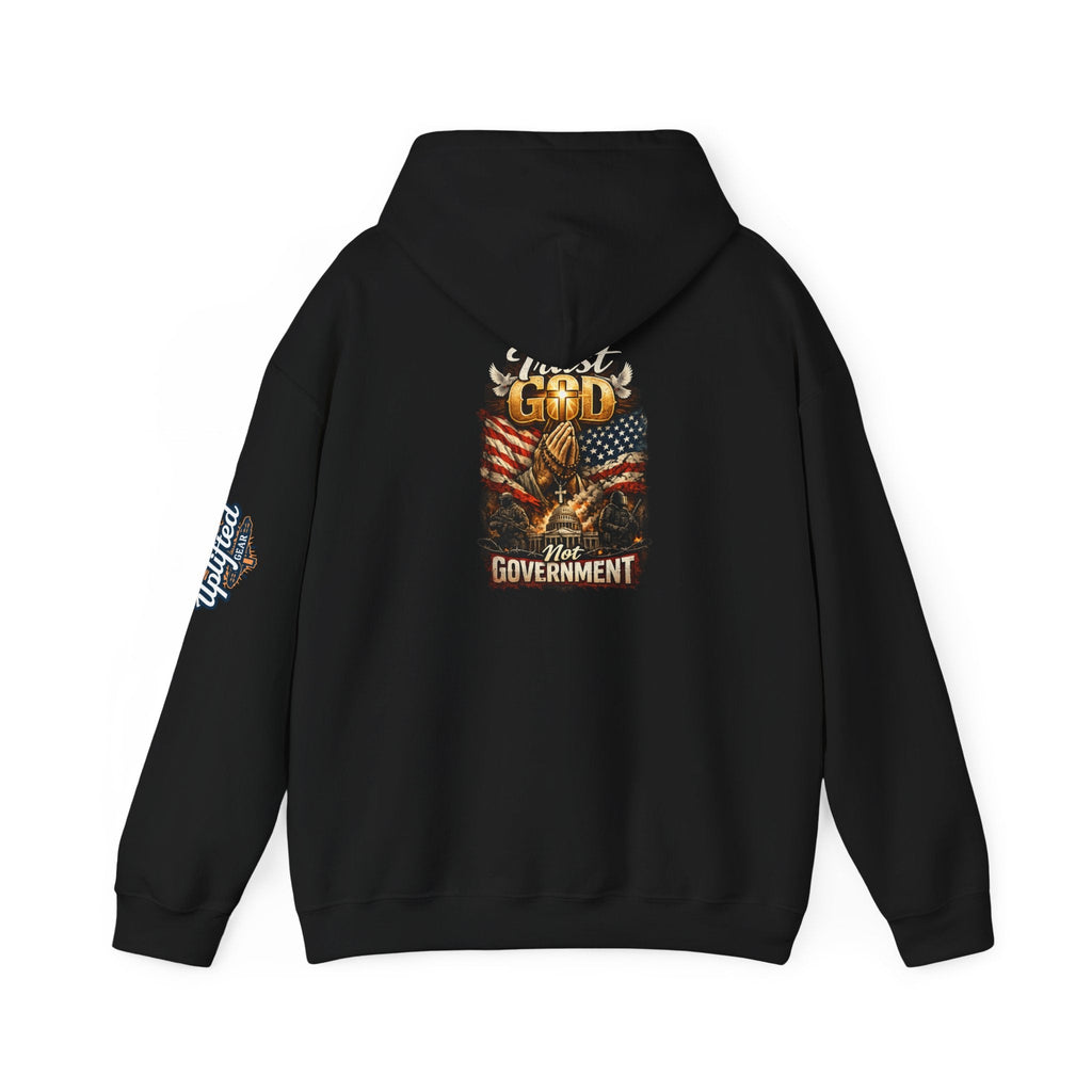 Trust God Not Government Hoodie — Vintage Patriotic Christian Hoodie Printify