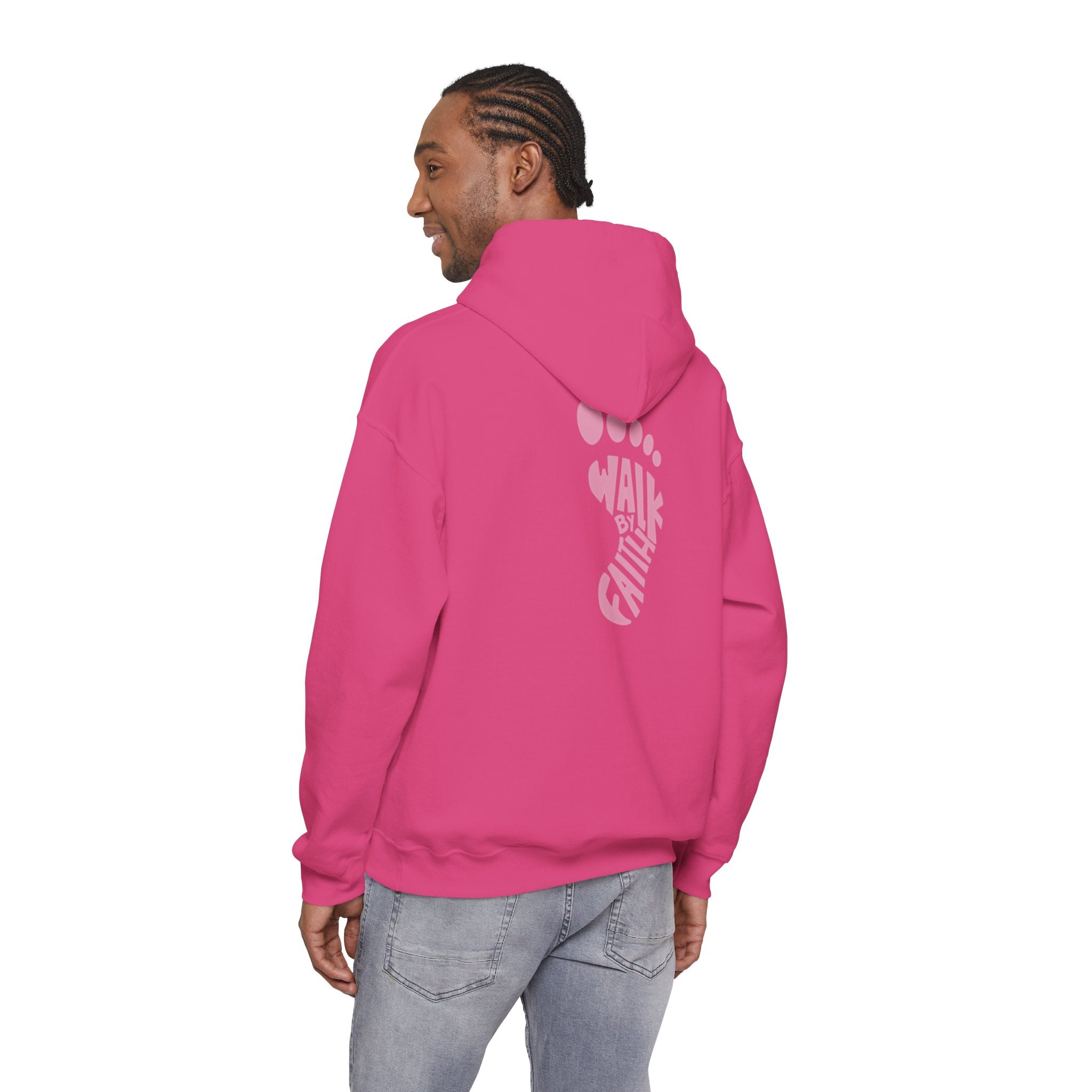 Walk By Faith Footprint Hoodie Printify