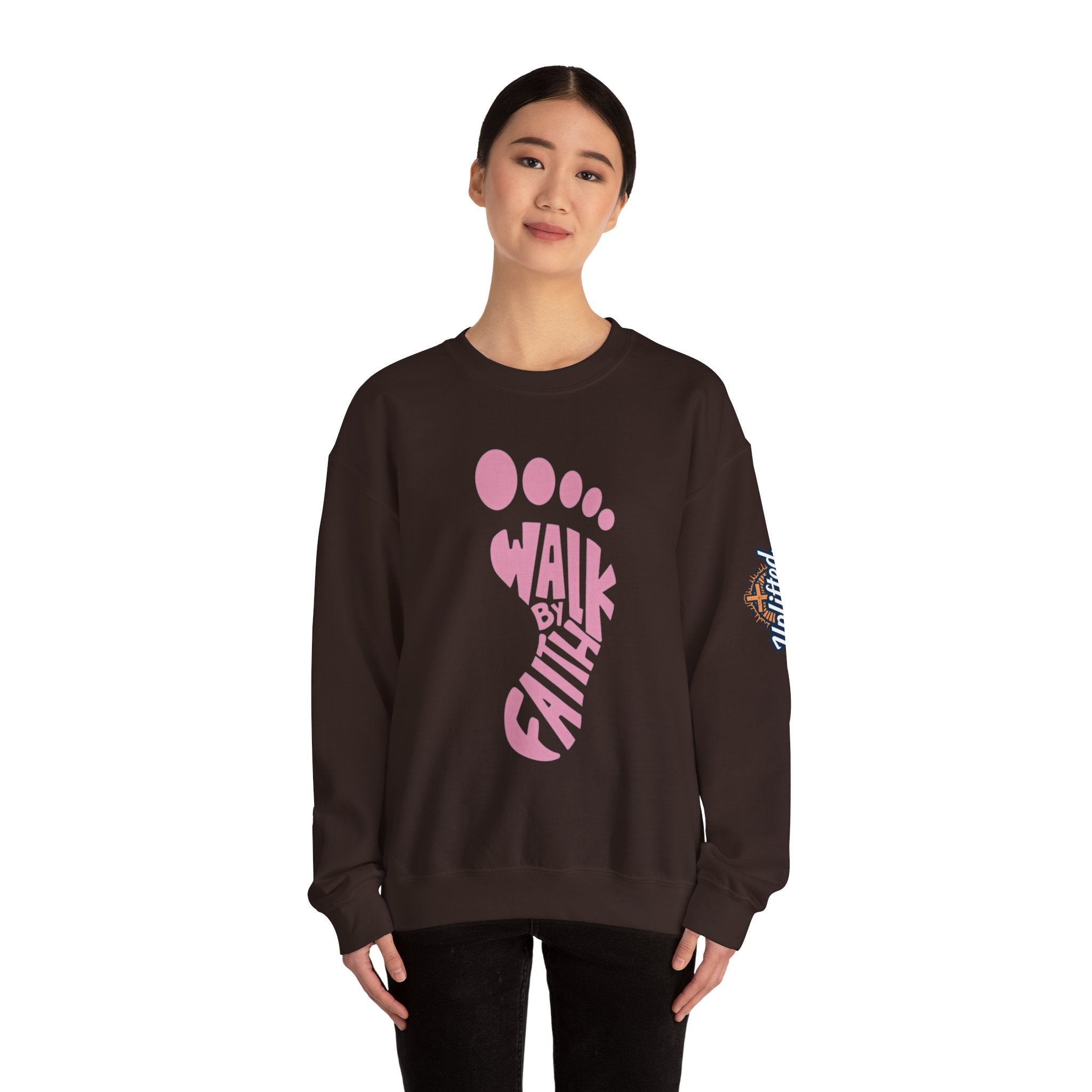 Walk By Faith Footprint Sweatshirt Printify