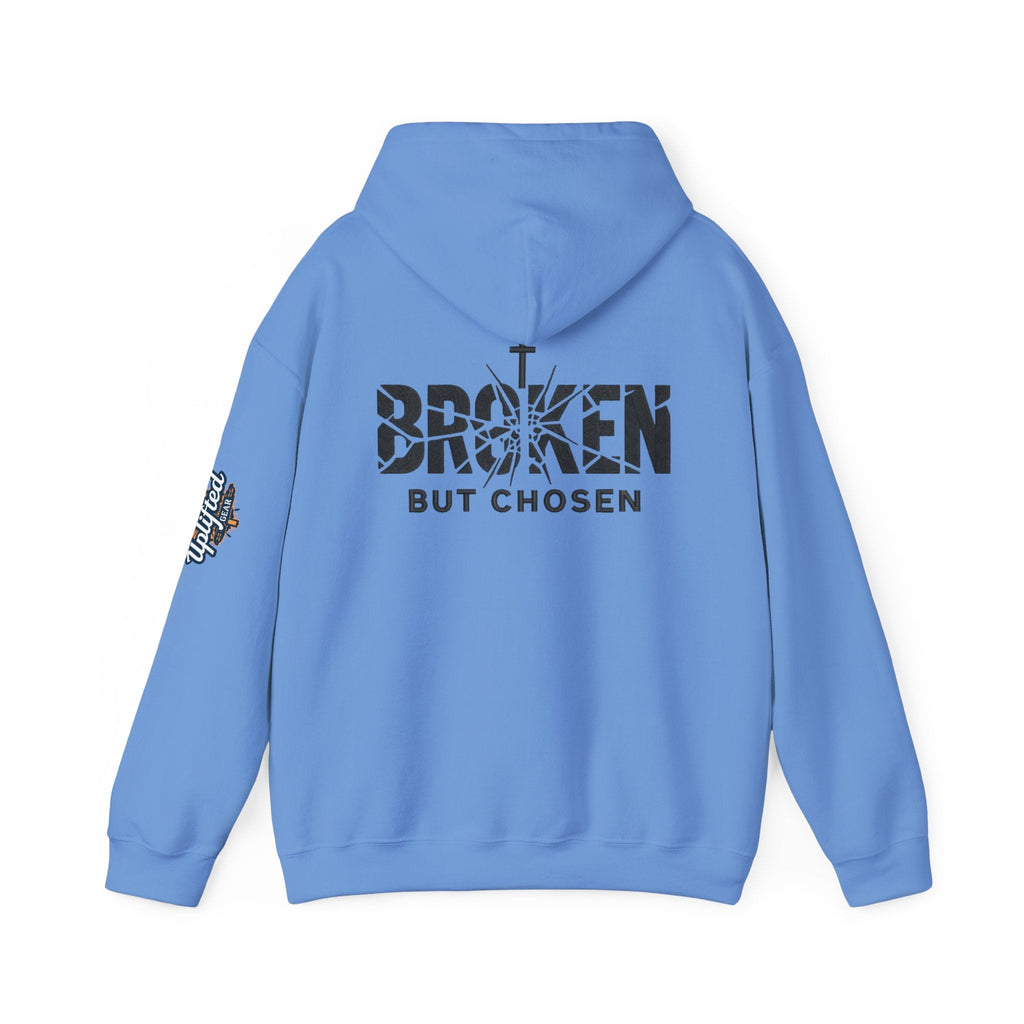 Broken But Chosen Hoodie — Christian Faith Graphic Sweatshirt Printify