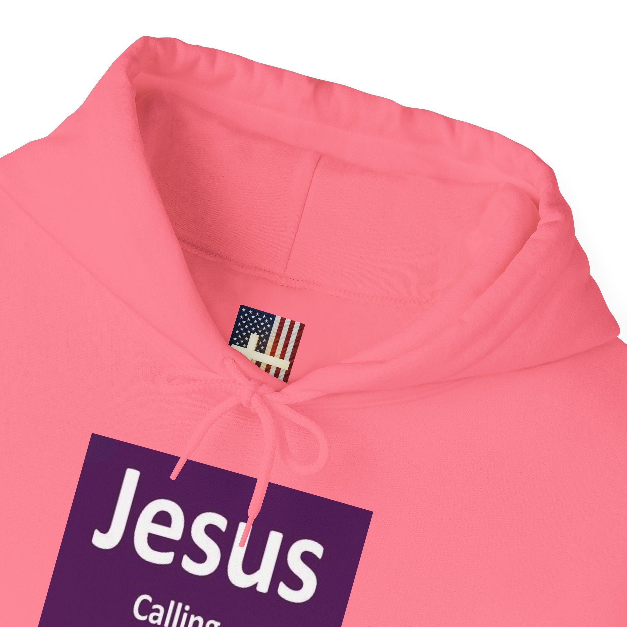 Jesus Calling Hoodie – Funny Cell Phone Screen Christian Sweatshirt for Divine Connection & Faith Humor Printify