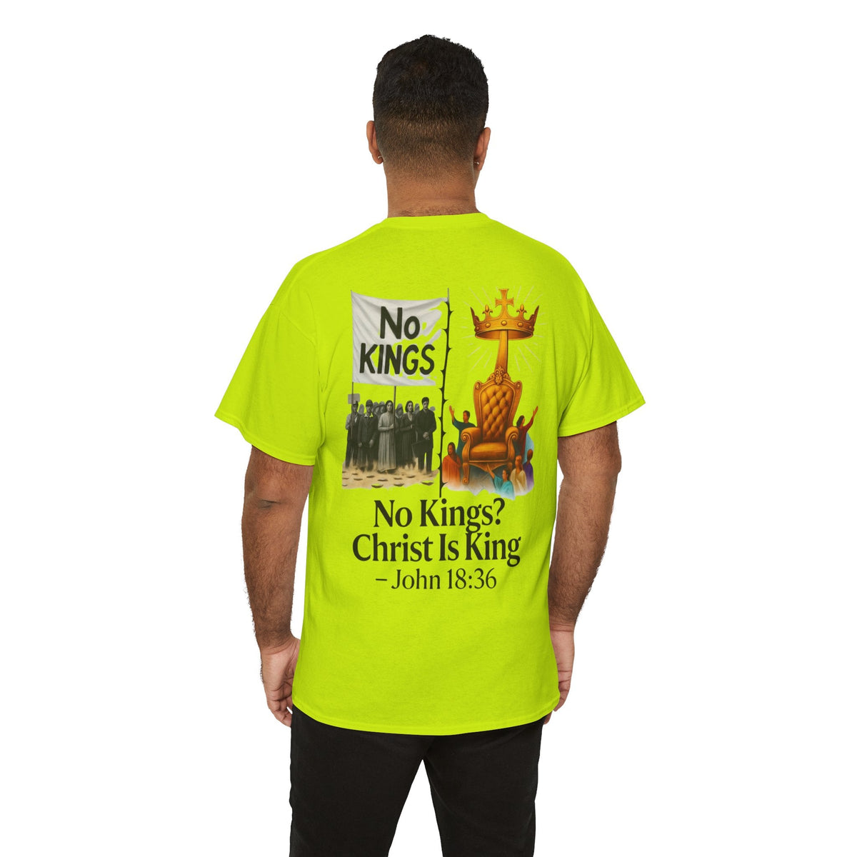 No Kings? Christ is King T-Shirt – Bold Christian Faith Tee for Devoted Believers Printify