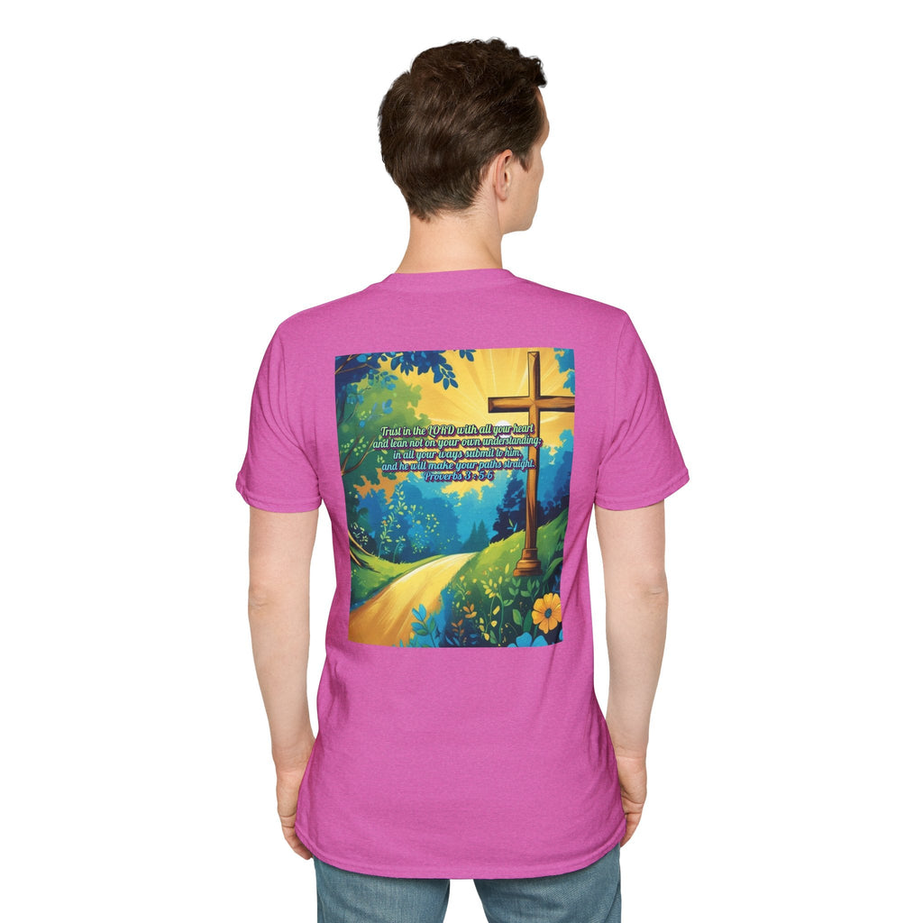 Trust in The Lord Proverbs 3:5-6 Biblical Design Unisex Softstyle T-Shirt Printify