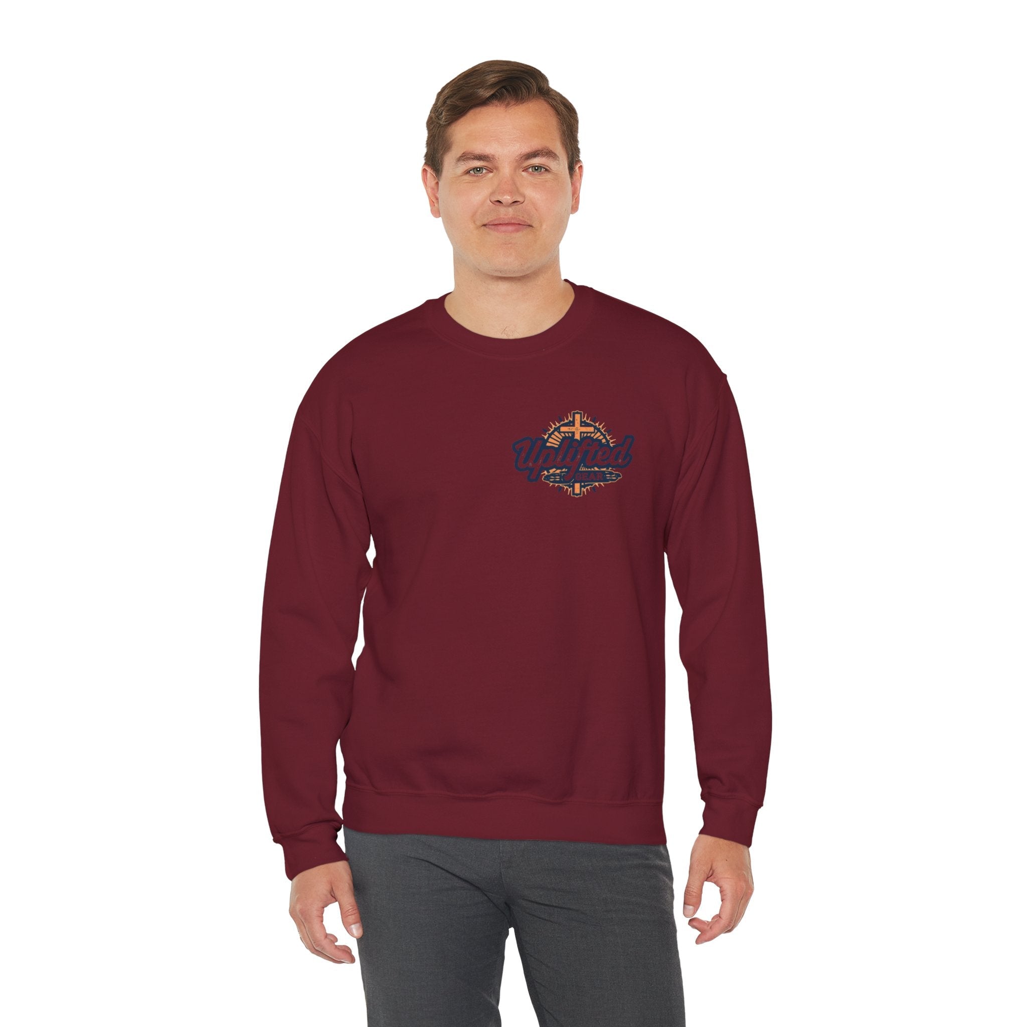 Jesus is King Sweatshirt – Bold Crown & Cross Christian Hoodie for Eternal Faith & Comfort Printify