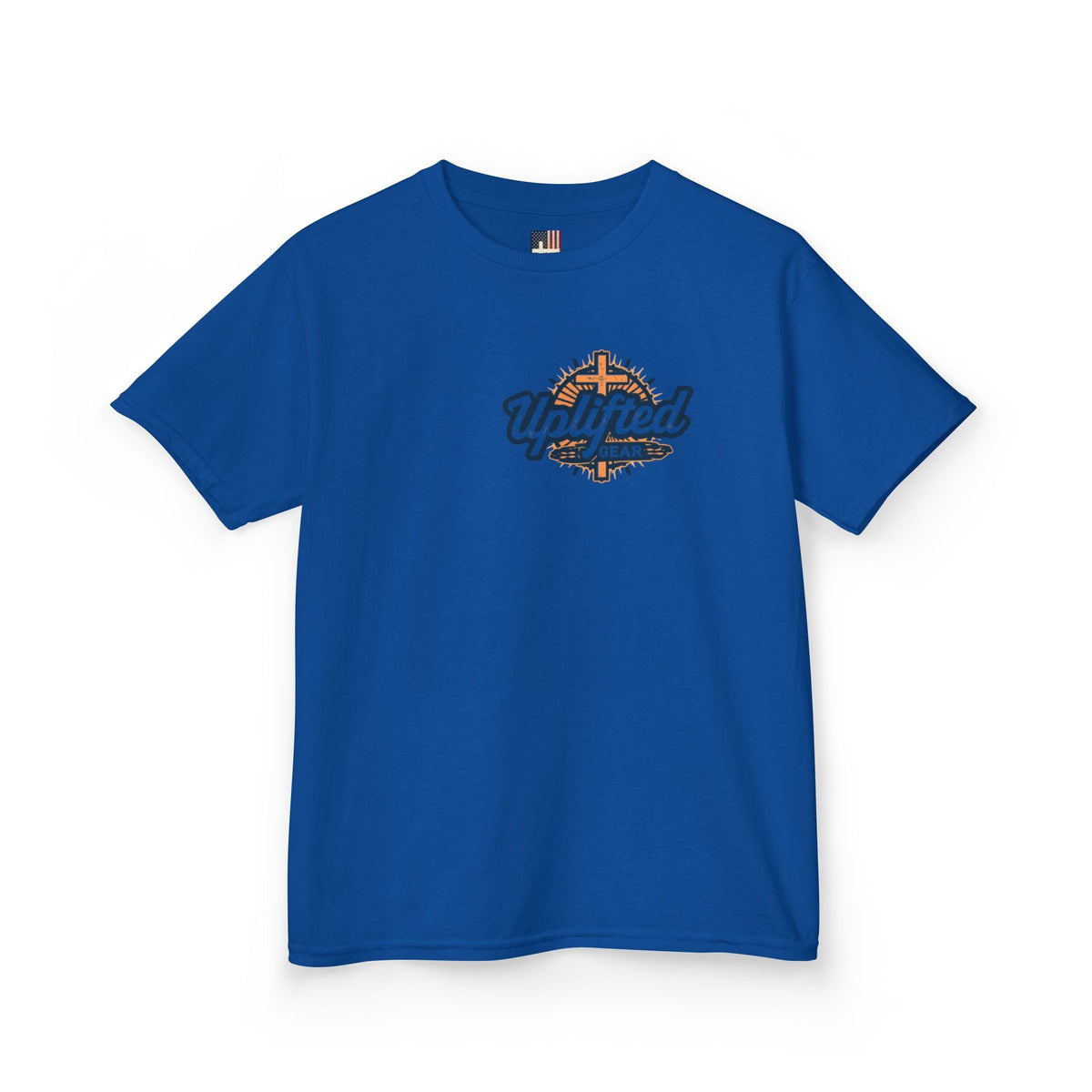 ✨ Chosen. Loved. Redeemed. – Elegant Christian Kids T-Shirt | Gold Foil Faith Tee | Subtle Cross & Heart Design | Inspirational Bible Verse Apparel by Uplifted Gear Printify