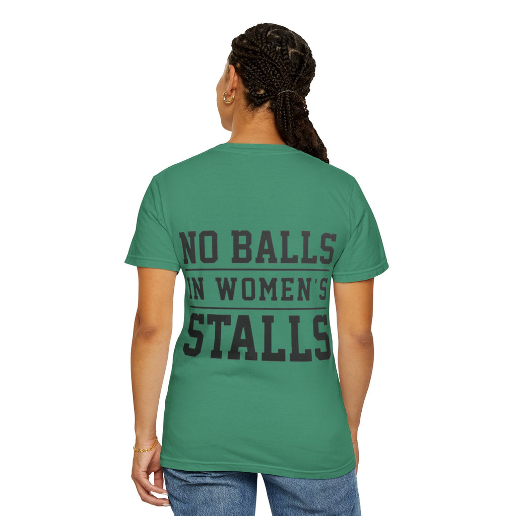 No Balls in Women’s Stalls Graphic Tee — Uplifted Sports Vibe T-Shirt Printify