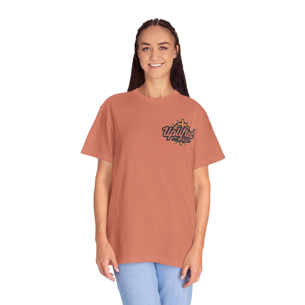 Faith Over Fear T-shirt – Graffiti Wall Christian T-shirt for Bold 2 Corinthians 5:7 Streetwear & Unshakable Faith Printify