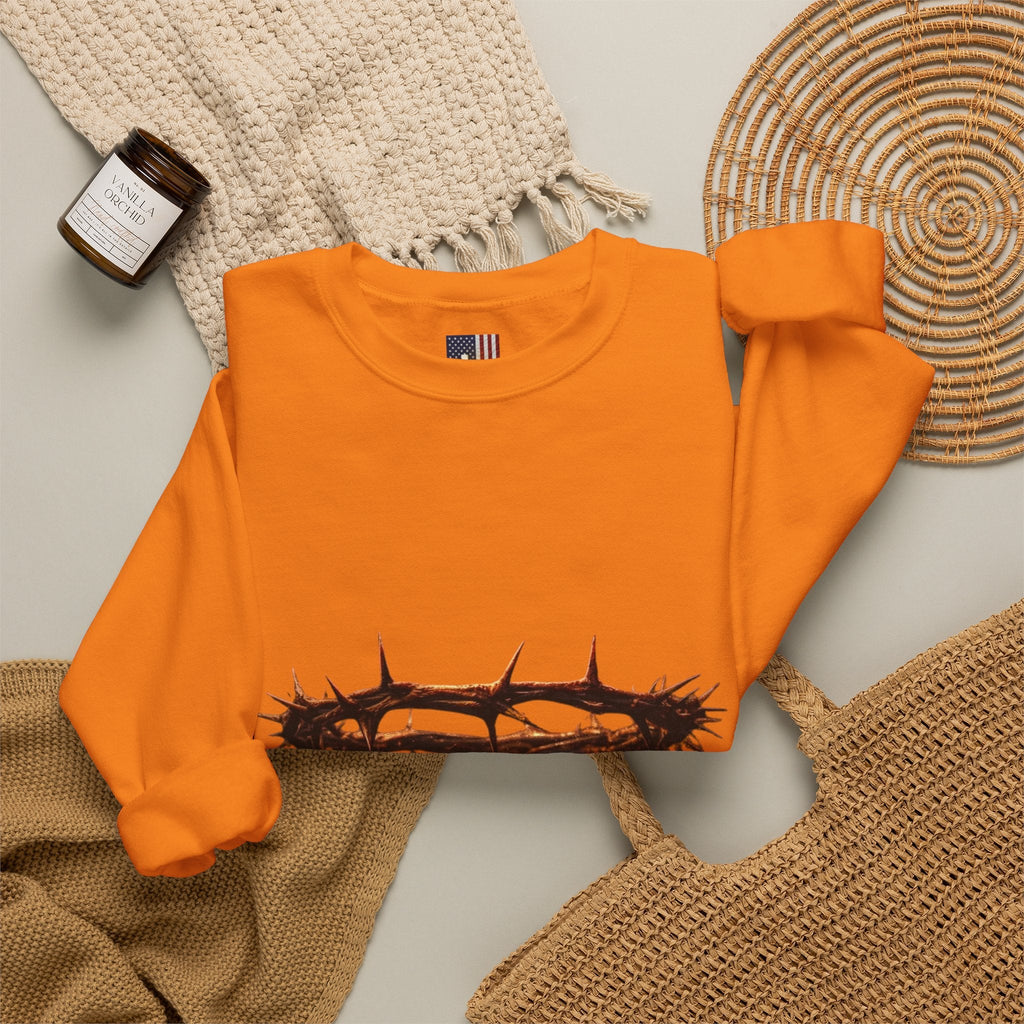 It Is Finished Crown of Thorns Sweatshirt — Christian John 19:30 Faith Sweatshirt Printify