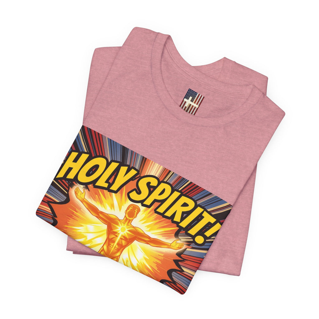 Holy Spirit Activate T-shirt – Superhero Christian T-shirt with Vibrant Power-Up Design for Faith-Fueled Boldness Printify