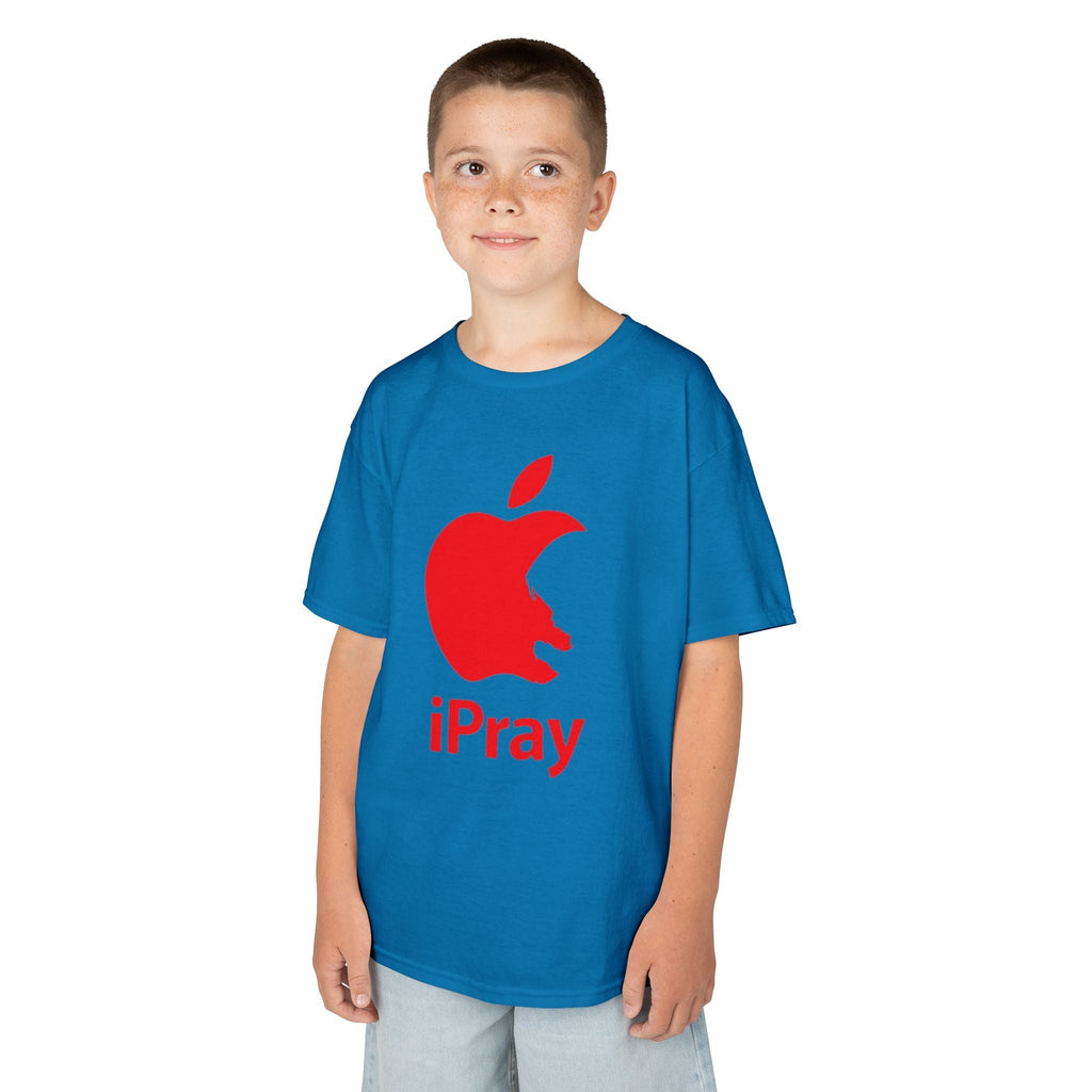 Kids Graphic Tee — Red iPray Logo Prayer Shirt for Children Printify