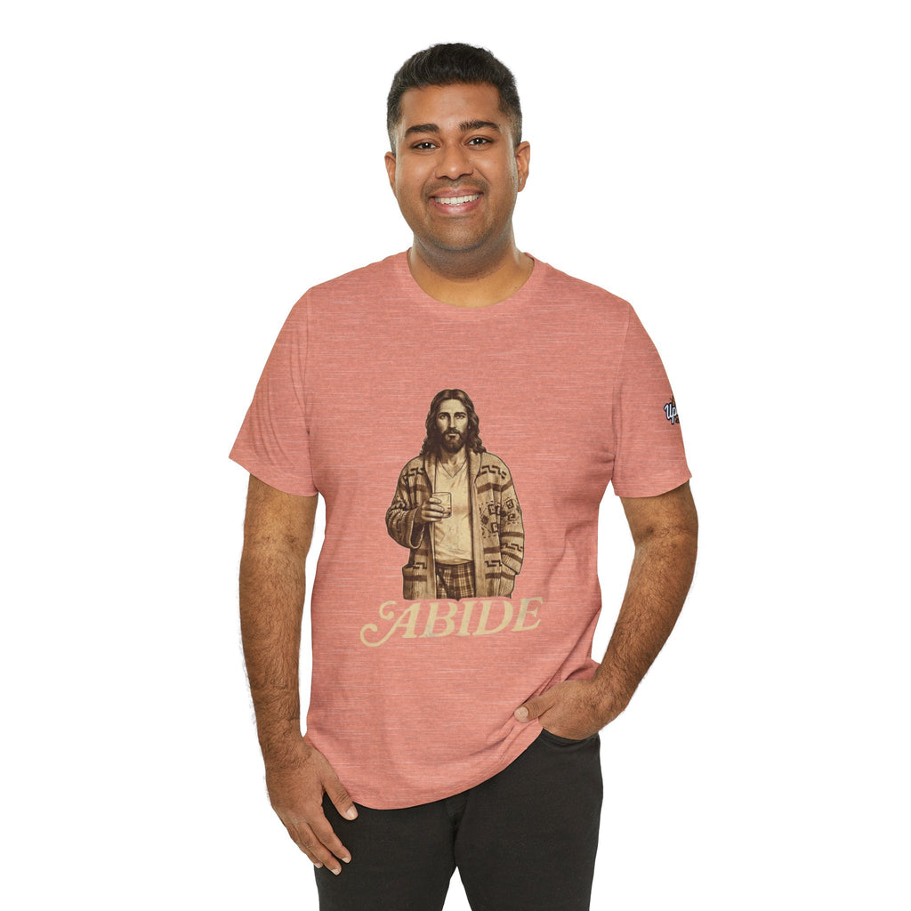 Abide Vintage Jesus Tee — "The Dude" Graphic Christian T-Shirt Printify