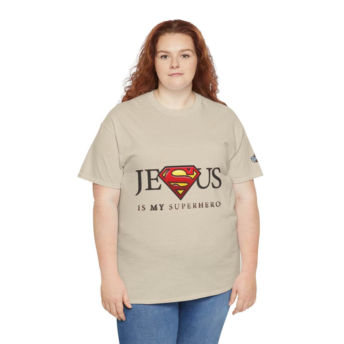 Jesus Is My Superhero T-Shirt — Faith-Based Superman-Inspired Tee Printify