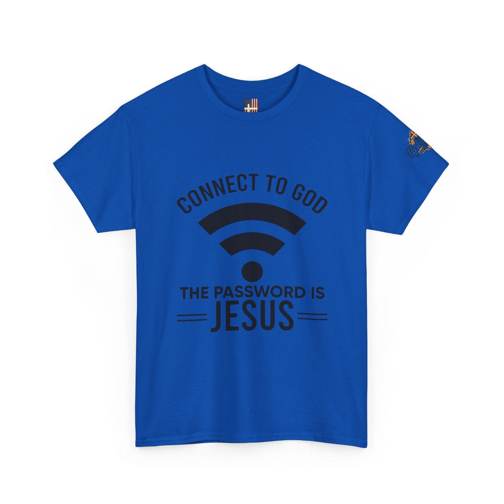 Connect to God T-shirt - WIFI Password is Jesus - Funny Christian Faith T-shirt Printify
